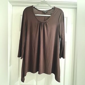 Slinky Brand Chocolate Brown Top